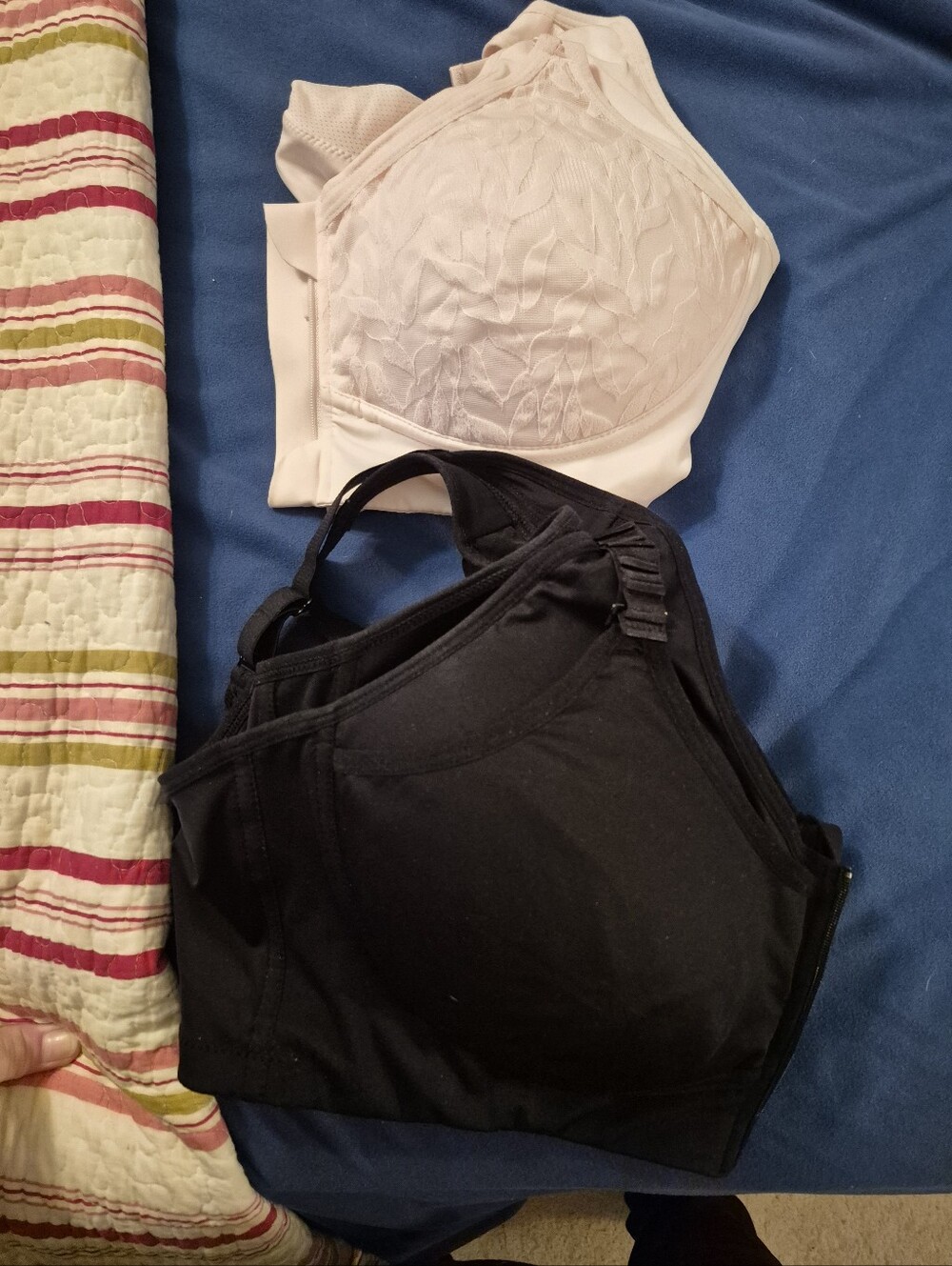 Black and Light Pink Bra Duo